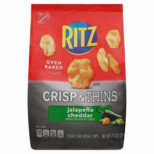 Ritz Potato and Wheat Chips, Jalapeno Cheddar, Crisp & Thins