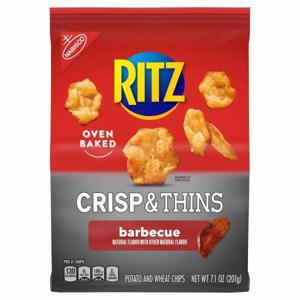 Ritz Potato and Wheat Chips, Barbecue, Crisp & Thins, Oven Baked