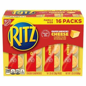 Ritz Cracker Sandwiches, Cheese, Family Size, 16 Packs