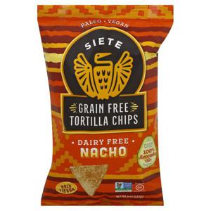 Siete Tortilla Chips, Grain Free, Nacho