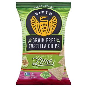 Siete Tortilla Chips, Grain Free, Lime