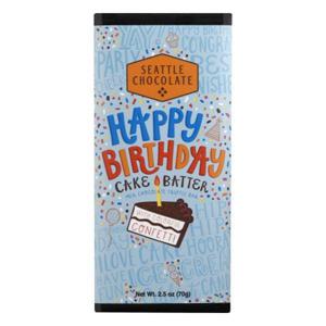 Seattle Chocolates Milk Chocolate Truffle Bar, Happy Birthday Cake Batter