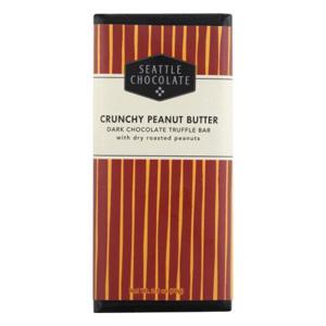 Seattle Chocolates Dark Chocolate Truffle Bar, Crunchy Peanut Butter