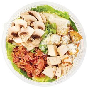 Wegmans Large Bacon & Mushroom Chicken Caesar Salad with Amore Caesar Dressing