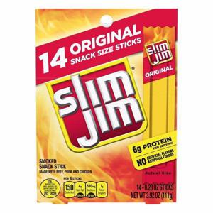 Slim Jim Smoked Snack Stick, Original, Snack Size, 14 Pack