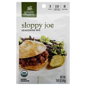 Simply Organic Seasoning Mix, Sloppy Joe