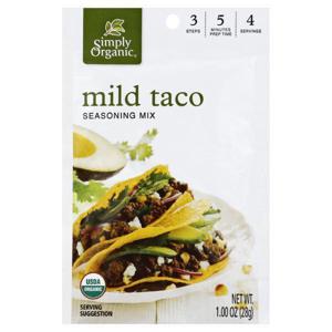 Simply Organic Seasoning Mix, Mild Taco