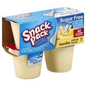 Snack Pack Pudding, Sugar Free, Vanilla