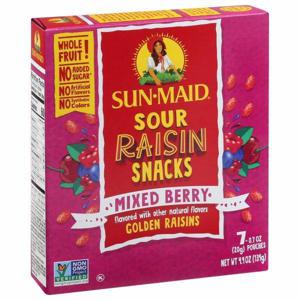 Sun-Maid Sour Raisin Snacks, Mixed Berry, 7 Pack