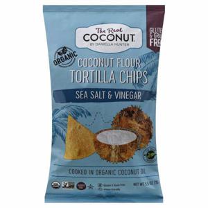 The Real Coconut Tortilla Chips, Coconut Flour, Organic, Sea Salt & Vinegar