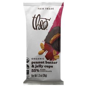 Theo Peanut Butter & Jelly Cups, Organic, 55% Dark Chocolate