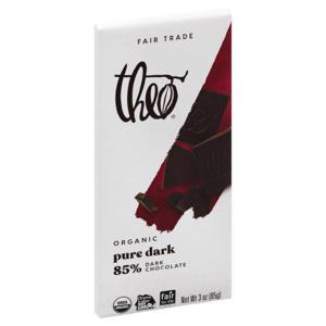 Theo Dark Chocolate, Organic, Pure Dark, 85%