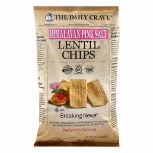 The Daily Crave Lentil Chips, Himalayan Pink Salt Flavored