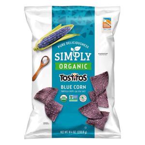 Tostitos Tortilla Chips, with Sea Salt, Organic, Blue Corn