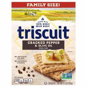 Triscuit Crackers, Cracked Pepper & Olive Oil, Family Size