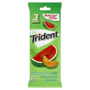 Trident Gum, Sugar Free, Watermelon Twist, 3 Packs