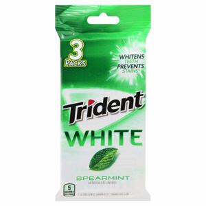 Trident Gum, Sugar Free, Spearmint, 3 Packs