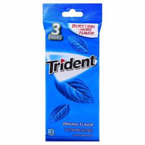 Trident Gum, Sugar Free, Original Flavor, 3 Packs