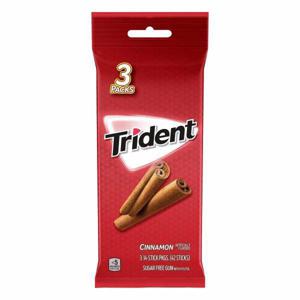 Trident Gum, Sugar Free, Cinnamon, 3 Packs