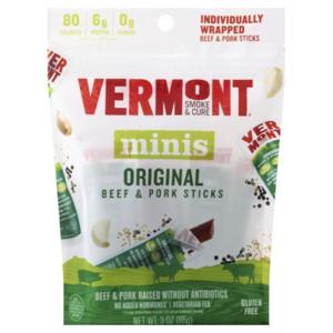 VERMONT Beef & Pork Sticks, Original, Minis