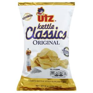 Utz Kettle Classics Potato Chips, Crunchy, Original