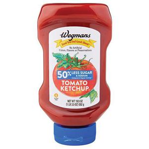 Wegmans 50% Less Sugar & Sodium Tomato Ketchup