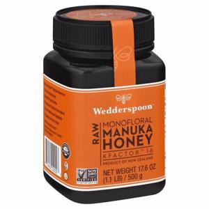 Wedderspoon Manuka Honey, Raw, Monofloral, Kfactor 16