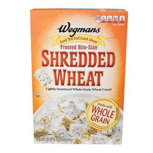 Wegmans Cereal, Frosted Bite-Size Shredded Wheat