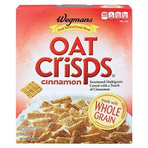 Wegmans Cereal, Cinnamon Oat Crisps Sweetened Multigrain