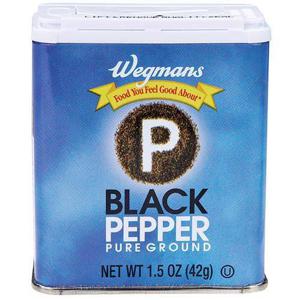 Wegmans Black Pepper, Pure Ground