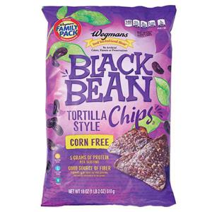 Wegmans Black Bean Tortilla Style Chips, FAMILY PACK