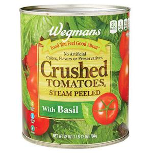 Wegmans Crushed Steam Peeled Tomatoes with Basil