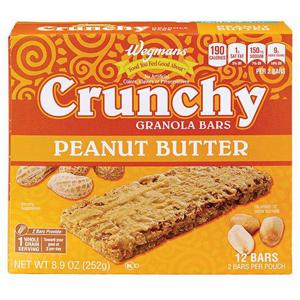 Wegmans Crunchy Granola Bars, Peanut Butter