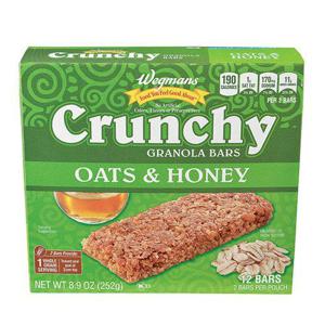 Wegmans Crunchy Granola Bars, Oats & Honey