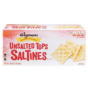 Wegmans Crackers, Saltines, Unsalted Tops