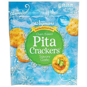 Wegmans Crackers, Pita, Savory Garlic