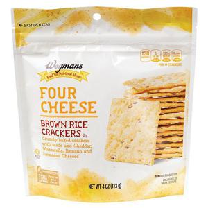 Wegmans Crackers, Brown Rice, 4 Cheese