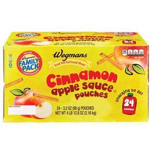 Wegmans Cinnamon Apple Sauce Pouches, FAMILY PACK