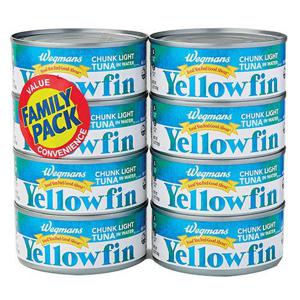 Wegmans Chunk Light Yellowfin Tuna in Water, FAMILY PACK