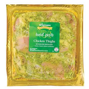 Wegmans Boneless Skinless Basil Basil Pesto Chicken Thighs