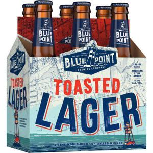 Blue Point Beer, Toasted Lager, American Style Amber 6/12 oz bottles