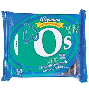 Wegmans Double Filled Mint W O's Chocolate Sandwich Creme Cookies