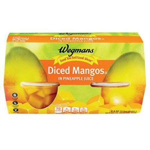 Wegmans Diced Mangos in Pineapple Juice