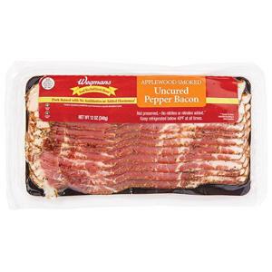 Wegmans Applewood Smoked, Uncured Pepper Bacon