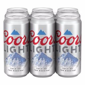 Coors Light Beer 6/16 oz cans