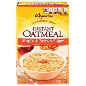 Wegmans Maple & Brown Sugar Instant Oatmeal