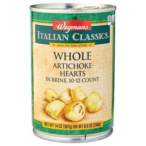 Wegmans Italian Classics Whole Artichoke Hearts, in Brine, 10-12 Count