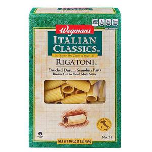 Wegmans Italian Classics Rigatoni Pasta