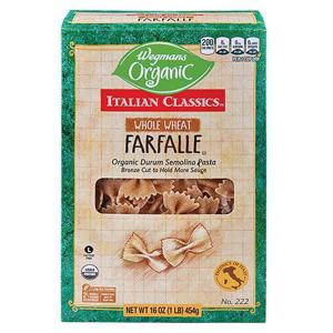 Wegmans Italian Classics Organic Whole Wheat Farfalle Pasta