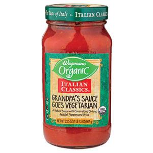 Wegmans Italian Classics Organic Grandpa's Sauce Goes Vegetarian